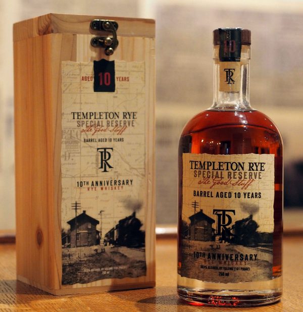 Templeton Rye Special Reserve 10 Year Old Rye Whiskey, Templeton 10-Year Reserve Single Barrel Rye, Templeton 10 year rye single barrel