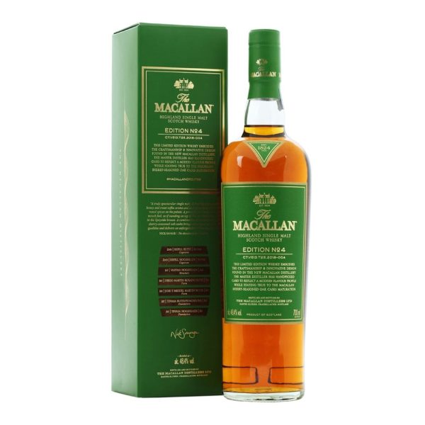 the macallan edition 4 embodies the craftsmanship and pioneering design of the new Macallan Distillery. The strength of this whisky is 48.4 %